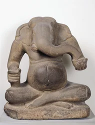 Ganesh, z Tuol Pheak Kin, provincie Kandal, 7.-8. století (pískovec)
